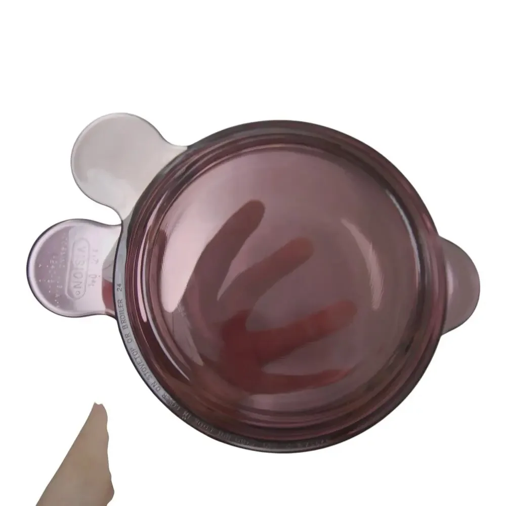 Vintage Corning Visions Cranberry Purple 1.5 Qt Covered Casserole Dish